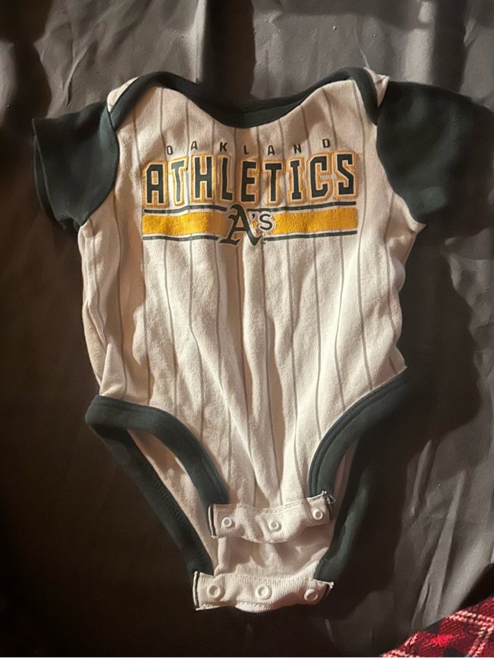 Oakland Athletics Baby One-Piece Bodysuit in White and Green